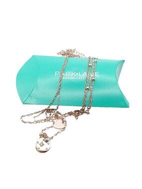 Park Lane Galaxy Necklace With Triple Layer Design Heart & Star Accents Rose Gol